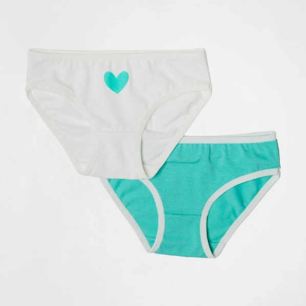 Girl´s panty set Mint/Heart (2 pieces)