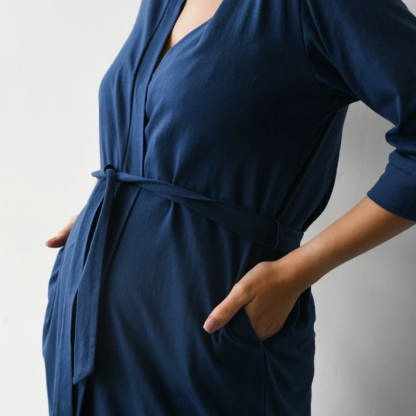 Indigo maternity nightwear set