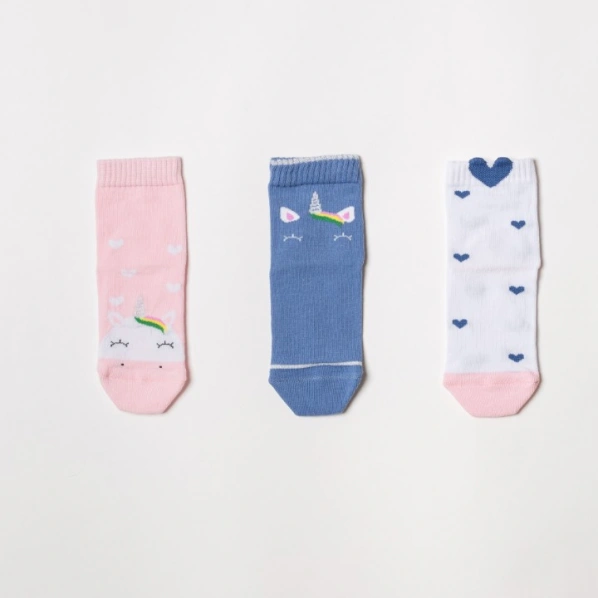 Socks for girls Unicorn (3 pcs.)