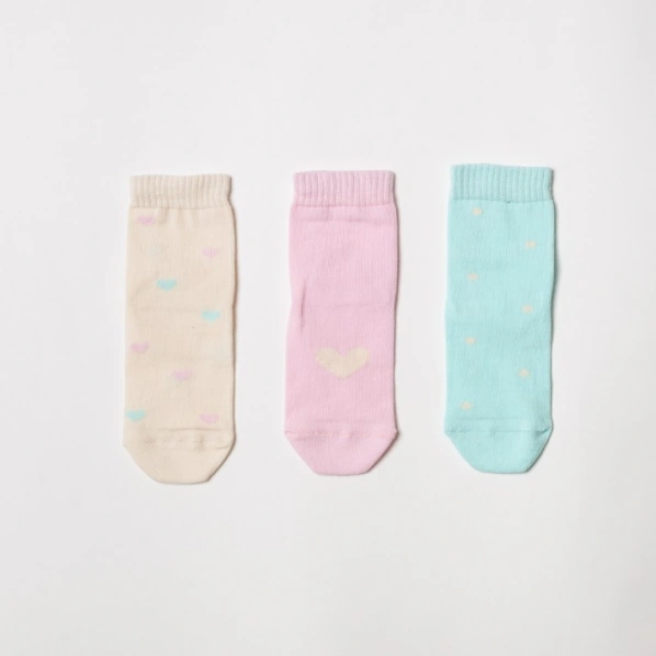 Socks for girls "Hearts" (3 pcs.)