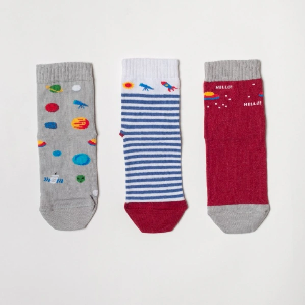 Socks for boys "Cosmos" (3 pcs.)